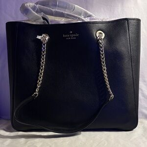 Kate Spade Black Tote with Chain Handles